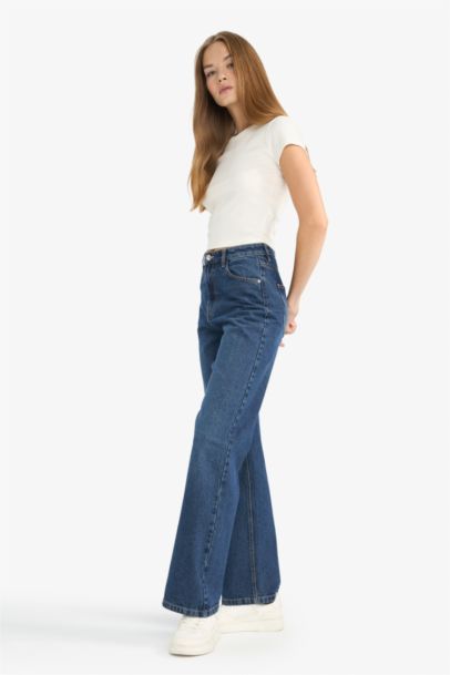 90's Wide Leg High Waist Straight Leg Jeans