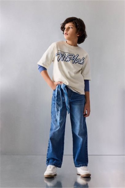 Boy Wide Leg Straight Leg Jeans