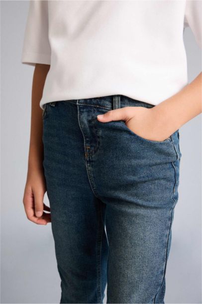 Slım Fıt Düz Paça Jean Pantolon Erkek Çocuk