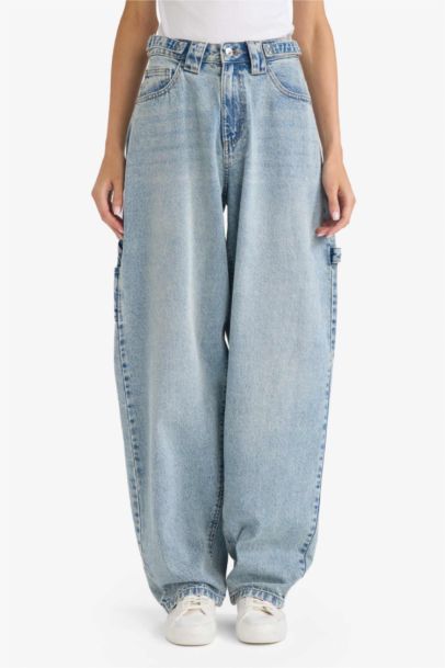 Regular Hem Denim Trousers