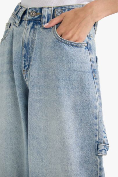 Regular Hem Denim Trousers