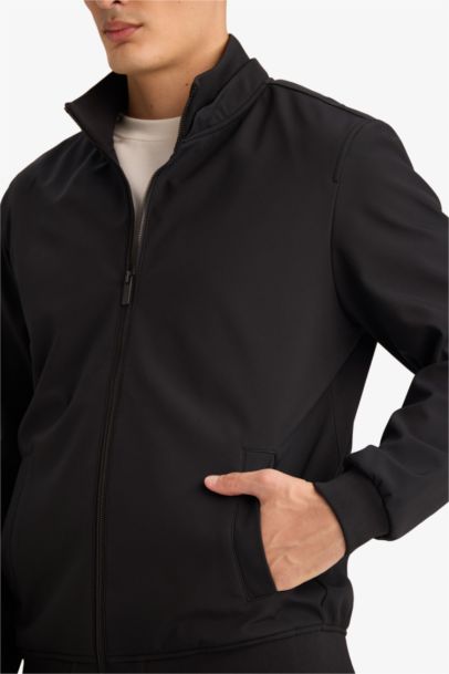 Regular Fıt Dik Yaka Fermuarlı Mont