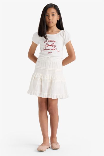 Girl Slogan Printed Crop Top