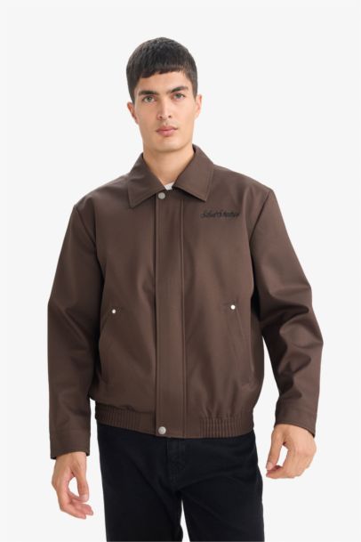 Oversize Polo Collar Waterproof Jacket