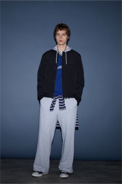 Regular Fıt Kolej Yaka Su Geçirmez Mont