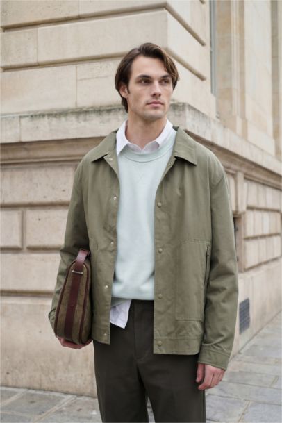 Regular Fıt Polo Yaka Su Geçirmez Mont