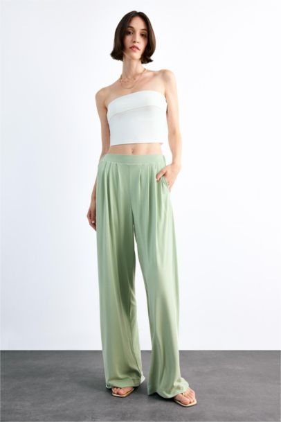 Baggy Fit Taffeta Trousers