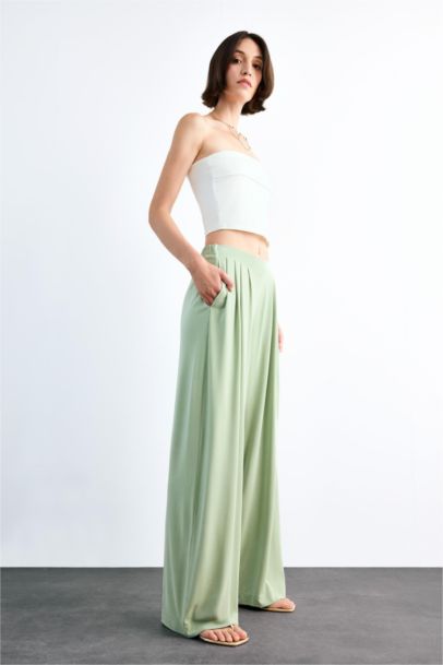 Baggy Fit Taffeta Trousers