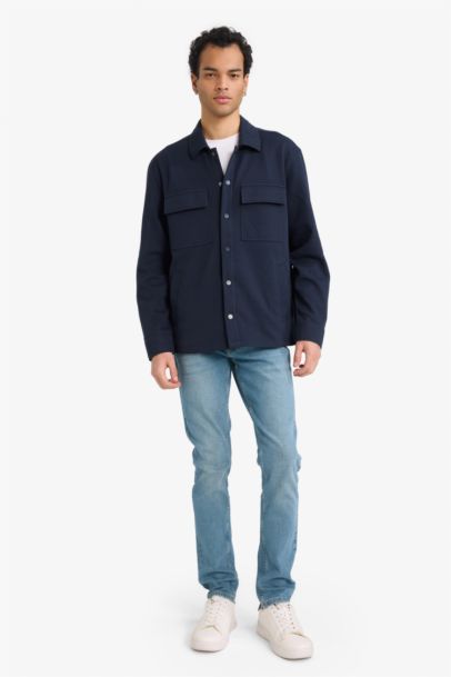 Regular Fit Long Sleeve Overshirt