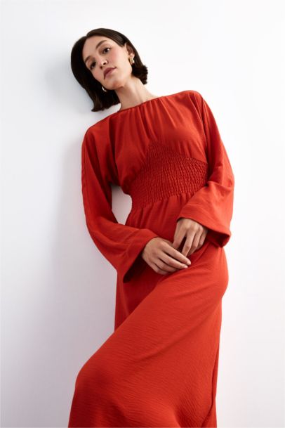 فستان ميدي ردن طويل