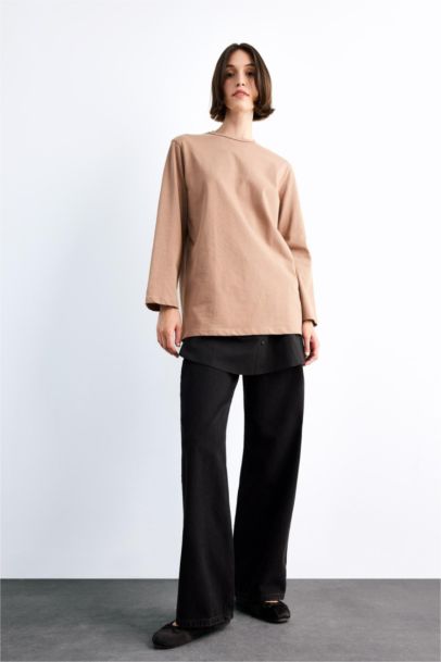 Relax Fit Elastic Banded Waist Poplin Hijab Cover Piece