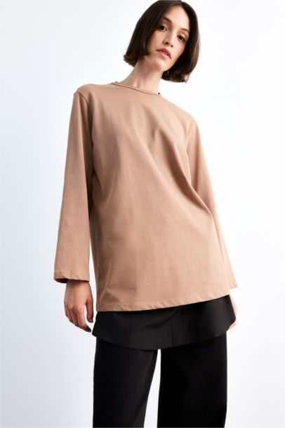 Relax Fit Elastic Banded Waist Poplin Hijab Cover Piece