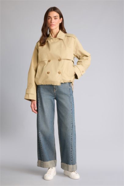 Relax Fıt Ceket Yaka Trençkot