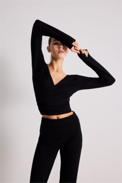 Fall in Love Belted Long Sleeve T-Shirt