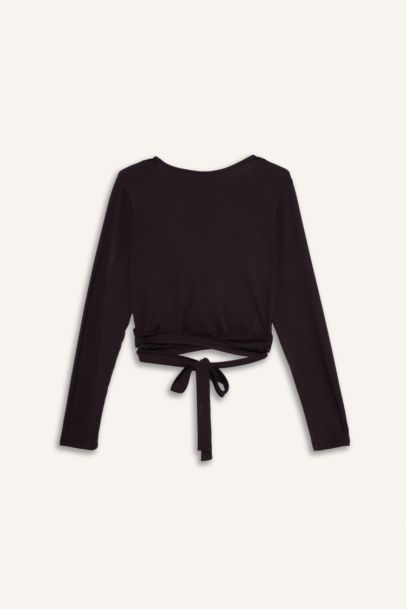 Belted Long Sleeve T-Shirt