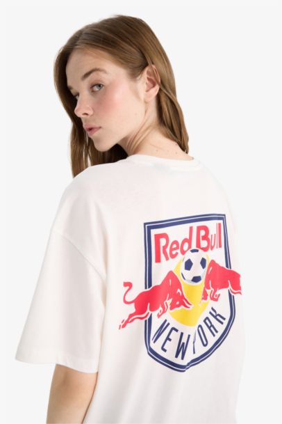 MLS Oversize Geniş Kalıp Bisiklet Yaka Sırt Baskılı Kısa Kollu Tişört