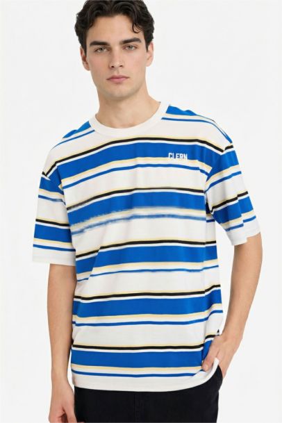 %100 Pamuk Boxy Fit Baskılı Tişört