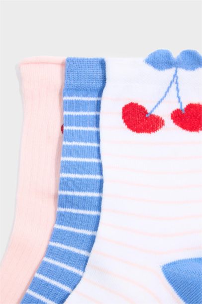 Girl 3 piece Cotton Long Socks