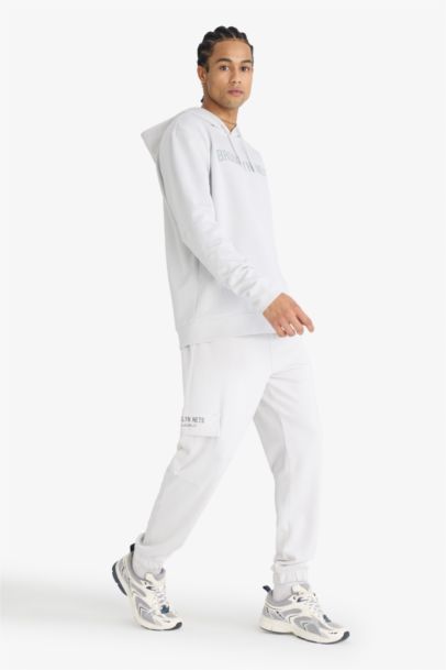 بنطلون سويت بانتس جوجر قماش سكوبا قصة عادية من DeFactoFit NBA