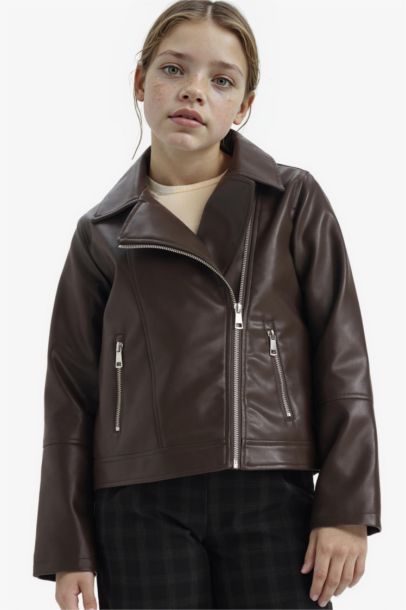 Girl Faux Leather Jacket