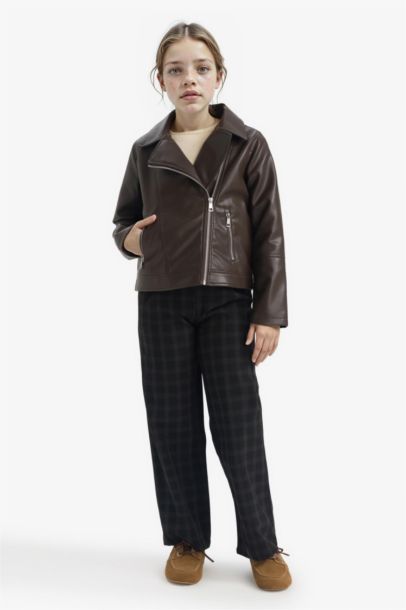 Girl Faux Leather Jacket