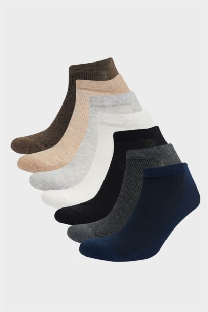 Man 7 Piece Cotton Ankle Socks