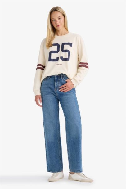 Sweatshirt imprimé à col rond Coupe ample