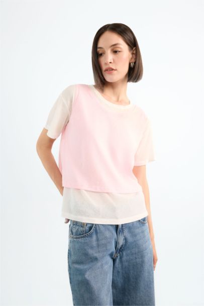 Oversize Fit Short Sleeve 2 Piece T-Shirt