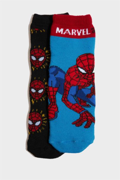 Lot de 2 paires de Chaussettes longues en coton Spider Man pour garçon