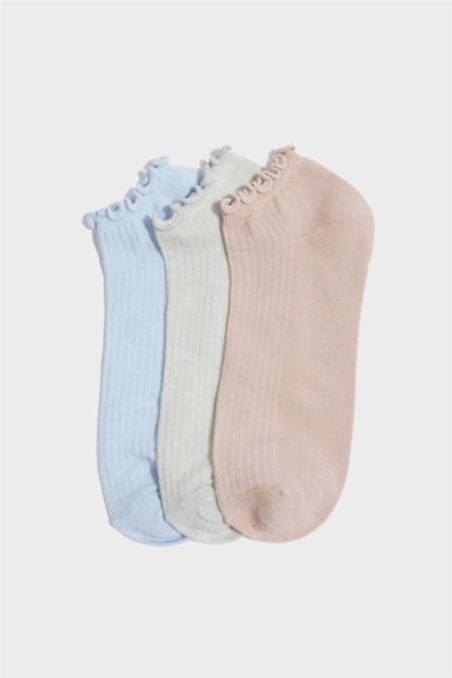 جوارب قصيرة نسائية من قطن - 3 قطع