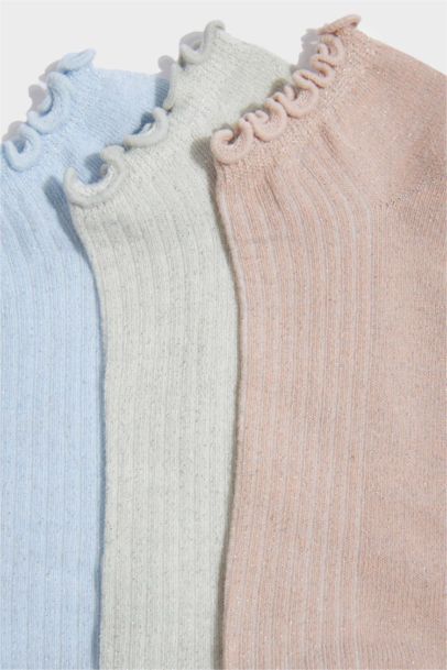 جوارب قصيرة نسائية من قطن - 3 قطع