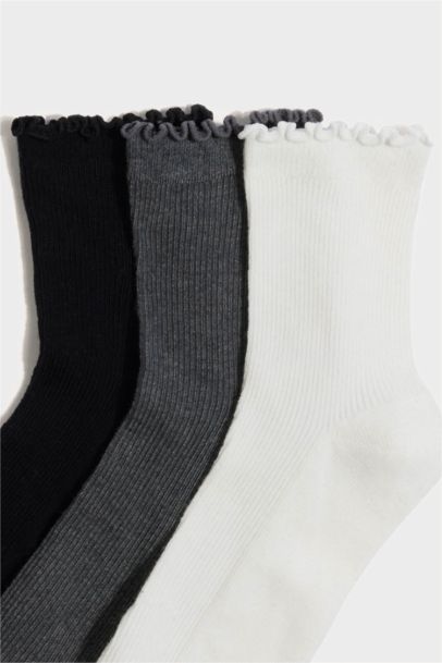 جوارب قصيرة نسائية من قطن - 3 قطع