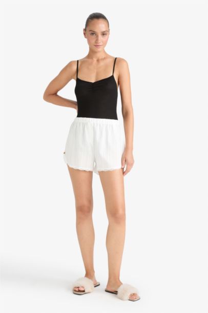 Fall in Love Regular Fit Elastic Waist Shorts Pajama