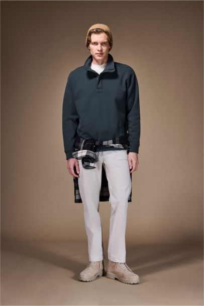 Elastic Waist Pockets Trousers