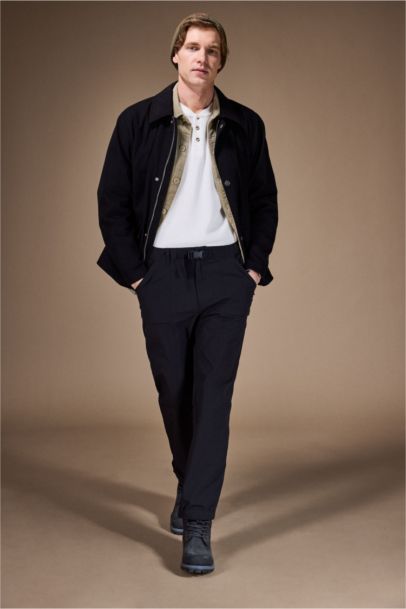 Elastic Waist Pocketed Trousers