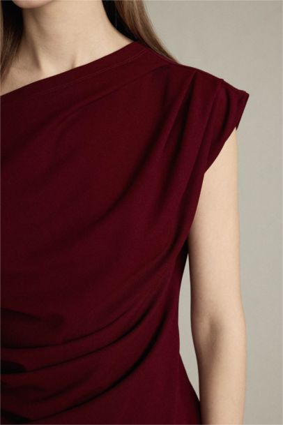 Fitted Basic One Shoulder Blouse