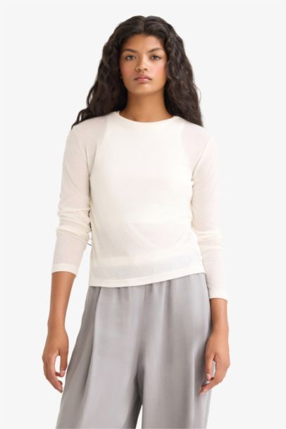 Slim Fit Crew Neck Long Sleeve T-Shirt