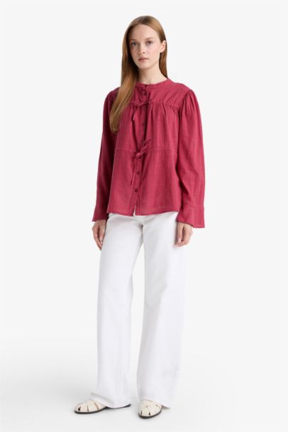 Regular Fit Crew Neck Long Sleeve Tunic