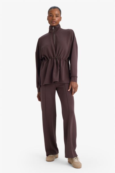 Pantalon de sport en modal longueur standard large Coupe droite