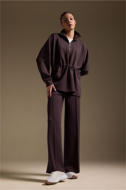 بنطرون بجامة رياضي قصة مستقيمة وايد ليج برجل واسع