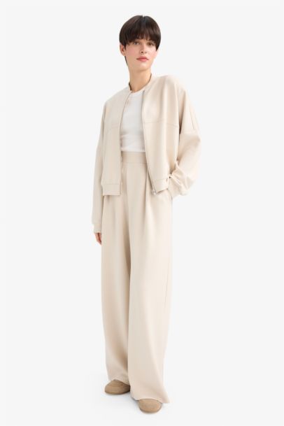 Wide Leg Basic Modal Trousers