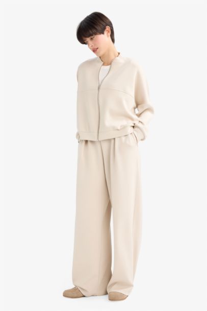 Wide Leg Basic Modal Trousers