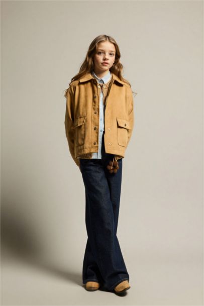 Girl Crew Neck Puffer Jacket
