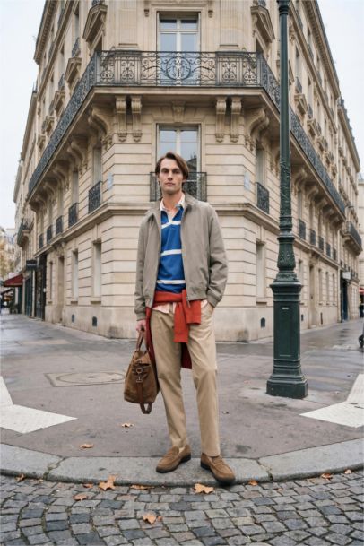 Erkek Pamuklu Smart-Casual Pantolon