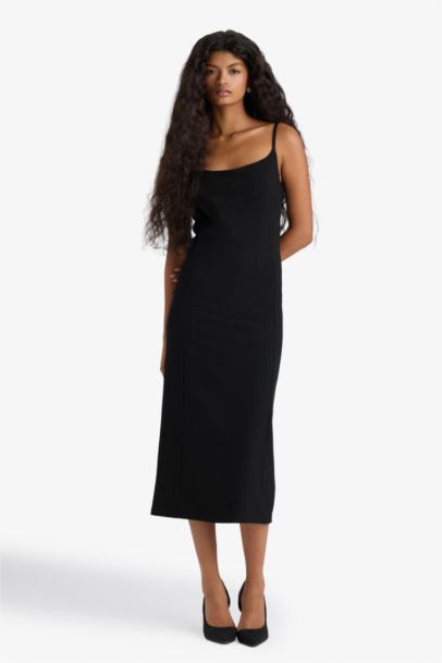 Bodycon Strappy Midi Dress