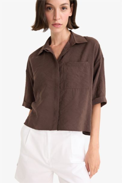 Loose Fit Modal Short Sleeve Shirt