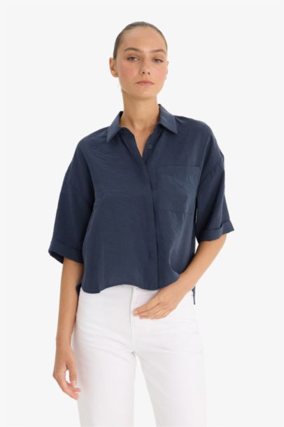 Loose Fit Modal Short Sleeve Shirt