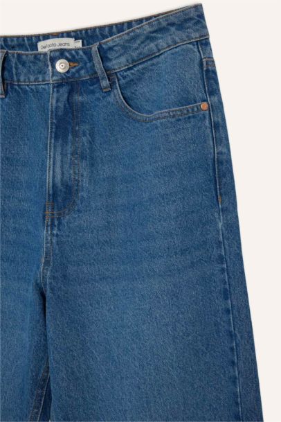 Baggy Fit Wide Leg Denim Trousers