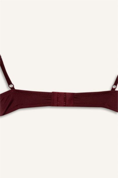 Dantel Detaylı Saten Kapsız Pedsiz Balensiz Bralet