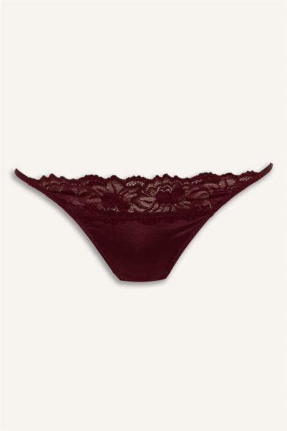 Satin Lace Detail Slip Panty